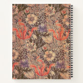 ヴィンテージ優雅なフローラプリント ノートブック (裏面)