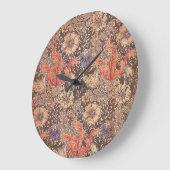 ヴィンテージ優雅なフローラプリント ラージ壁時計 (傾斜)