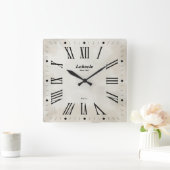 ヴィンテージ優雅な時計 スクエア壁時計 (ホーム)