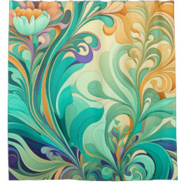 ヴィンテージ優雅 シャワーカーテン