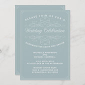 ヴィンテージ優雅 |結婚式招待状 招待状 (正面/裏面)