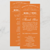 ヴィンテージ優雅 | 結婚式 プログラム (正面/裏面)