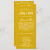 ヴィンテージ優雅 | 結婚式 プログラム (正面/裏面)