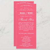 ヴィンテージ優雅 | 結婚式 プログラム (正面/裏面)