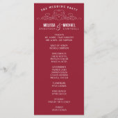 ヴィンテージ優雅 | 結婚式 プログラム (裏面)