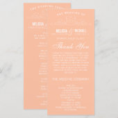 ヴィンテージ優雅 | 結婚式 プログラム (正面/裏面)
