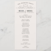 ヴィンテージ優雅 | 結婚式 プログラム (裏面)