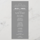 ヴィンテージ優雅 | 結婚式 プログラム (裏面)