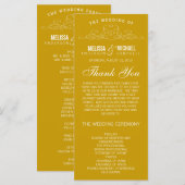 ヴィンテージ優雅 | 結婚式 プログラム (正面/裏面)
