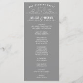 ヴィンテージ優雅 | 結婚式 プログラム (裏面)