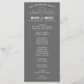 ヴィンテージ優雅 | 結婚式 プログラム (裏面)