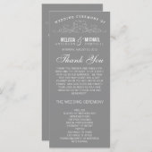 ヴィンテージ優雅 | 結婚式 プログラム (正面/裏面)