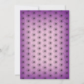 ヴィンテージ元素の成人ハローウィンパーティ紫 招待状 (裏面)