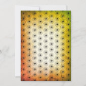 ヴィンテージ元素オレンジ成体ハローウィンパーティ 招待状 (裏面)