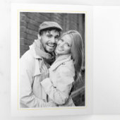 ヴィンテージ元素及び黄色タイポグラフィ結婚ズ 三つ折り招待状 (内部最初)