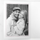 ヴィンテージ元素、ブルゴーニュタイポグラフィ結婚ズ 三つ折り招待状 (内部最初)