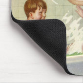 ヴィンテージ兄弟、子供、男の子は浴槽に飛び込んだ。 マウスパッド (コーナー)