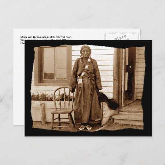 ヴィンテージ先住民アイアンウーマン ポストカード (正面/裏面)