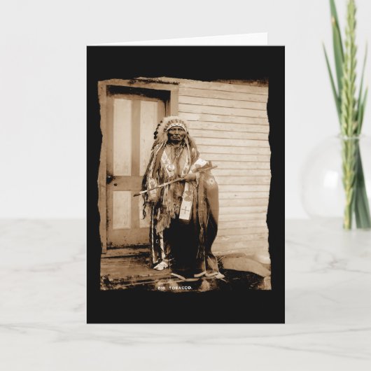 ヴィンテージ先住民アメリカの大きなタバコ、ダンスホール カード (正面)