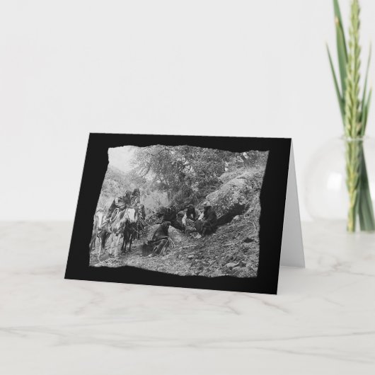 ヴィンテージ先住民アメリカのApacheストーリーテリング カード (正面)