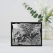 ヴィンテージ先住民アメリカのApacheストーリーテリング ポストカード (スタンド正面)