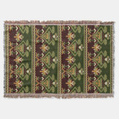 ヴィンテージ先住民アメリカインディアン南西部パターン スローブランケット (正面)