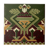 ヴィンテージ先住民アメリカインディアン南西部パターン タイル (正面)