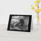 ヴィンテージ先住民アメリカンアパッチ女性 カード (黄色い花)