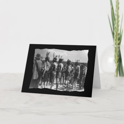 ヴィンテージ先住民アメリカンアパッチ饗宴 カード (正面)