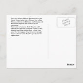 ヴィンテージ先住民アメリカンアパッチ ポストカード (裏面)