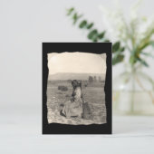 ヴィンテージ先住民アメリカンアパッチ ポストカード (スタンド正面)