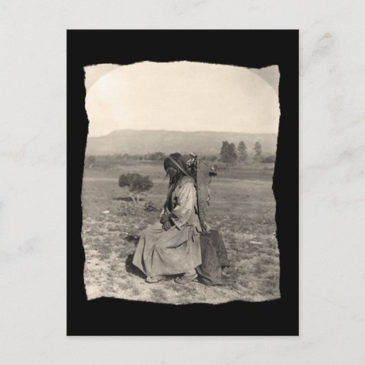 ヴィンテージ先住民アメリカンアパッチ ポストカード (正面)