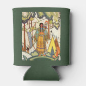 ヴィンテージ先住民アメリカンウーマンビレッジフォレスト 缶クーラー (裏面)