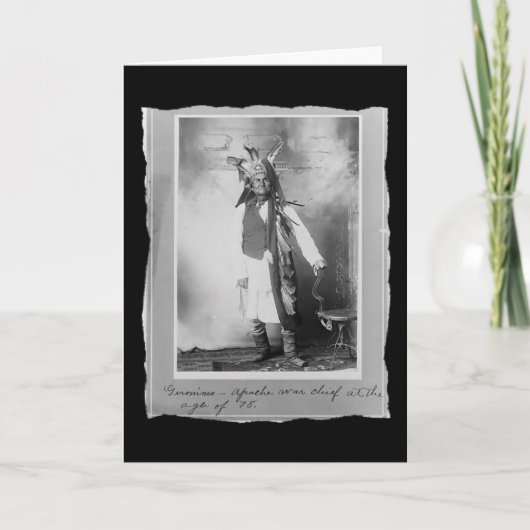 ヴィンテージ先住民アメリカンジェロニモアパッチ カード (正面)