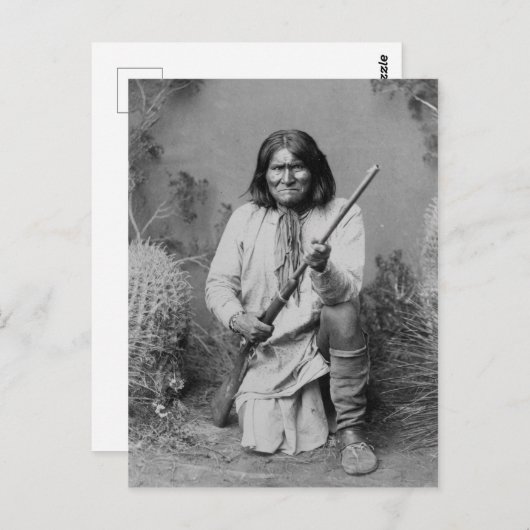 ヴィンテージ先住民アメリカンジェロニモ ポストカード (正面/裏面)