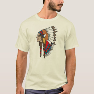 ヴィンテージ先住民アメリカンチーフ Tシャツ