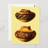 ヴィンテージ先住民アメリカンホピサウスウエストアート ポストカード (正面/裏面)