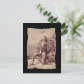 ヴィンテージ先住民アメリカンポンカビッグチーフ ポストカード (スタンド正面)