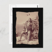 ヴィンテージ先住民アメリカンポンカビッグチーフ ポストカード (正面/裏面)