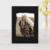 ヴィンテージ先住民アメリカンラコタダンサー カード (黄色い花)