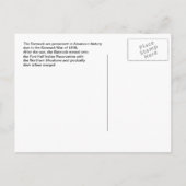 ヴィンテージ先住民アメリカンラブカップルBannock Tribe 案内ポストカード (裏面)