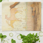 ヴィンテージ先住民アメリカン、インディアンアーティストby Couse キッチンタオル (折り畳み)