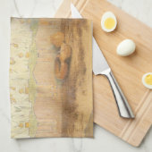 ヴィンテージ先住民アメリカン、インディアンアーティストby Couse キッチンタオル (四つ折り)