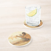 ヴィンテージ先住民アメリカン、インディアンアーティストby Couse コースター (側面)