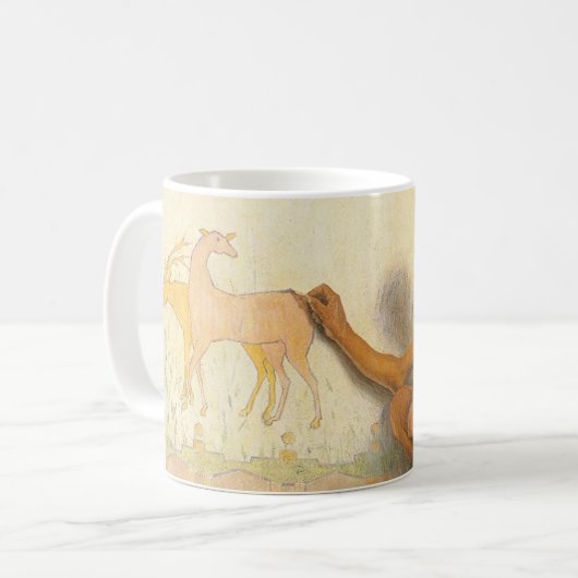 ヴィンテージ先住民アメリカン、インディアンアーティストby Couse コーヒーマグカップ (正面左)