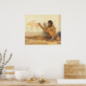 ヴィンテージ先住民アメリカン、インディアンアーティストby Couse ポスター (キッチン)