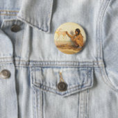 ヴィンテージ先住民アメリカン、インディアンアーティストby Couse 缶バッジ (インサイチュ)