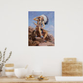 ヴィンテージ先住民アメリカン・インディアン、The Scout by Leigh ポスター (キッチン)