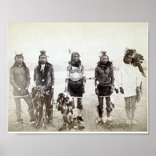 ヴィンテージ先住民アメリカン・ウォリアー・グループ・ポスター ポスター (正面)