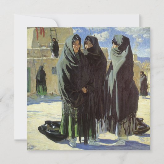 ヴィンテージ先住民アメリカン、タオスガールズバイウォルター・ウファー (正面)